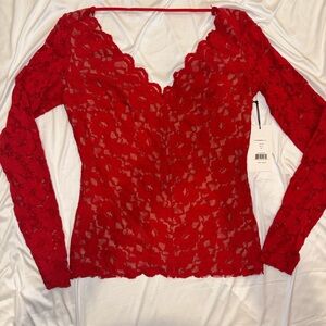 Bailey 44 red lace top